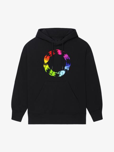 Givenchy SLIM FIT HOODIE IN COTTON WITH GIVENCHY CIRCLE PRINT