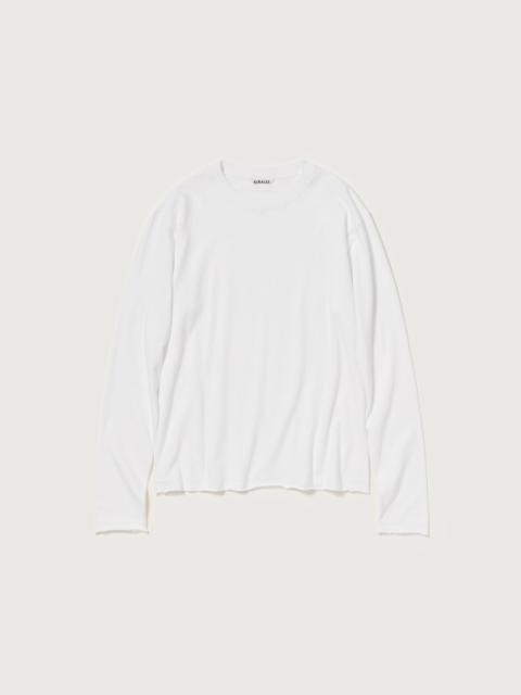 AURALEE BRUSHED ORGANIC COTTON JERSEY L/S TEE