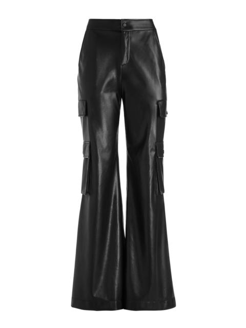 Alice + Olivia HAYES VEGAN LEATHER WIDE LEG PANT