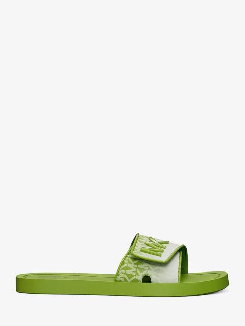 MICHAEL KORS Palmer Ombré Signature Logo Slide Sandal