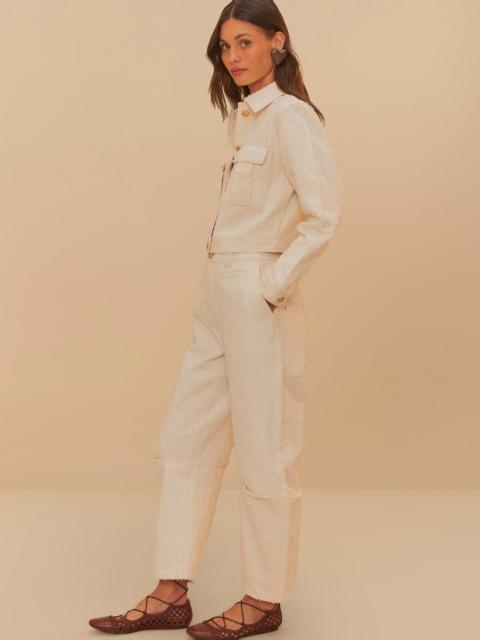 FARM RIO Off-White Twill Laser Carpenter Pants