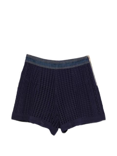 Sandro knit trim shorts