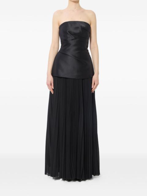 SOLACE LONDON Claudette pleated maxi dress