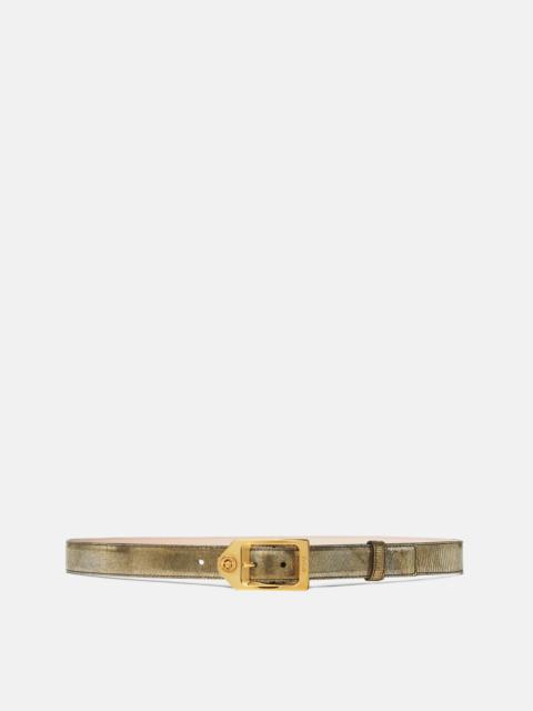 VERSACE Medusa Biggie Lizard-Effect Belt 1.2"