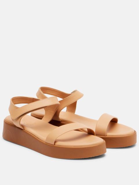 ANCIENT GREEK SANDALS Leather platform sandals