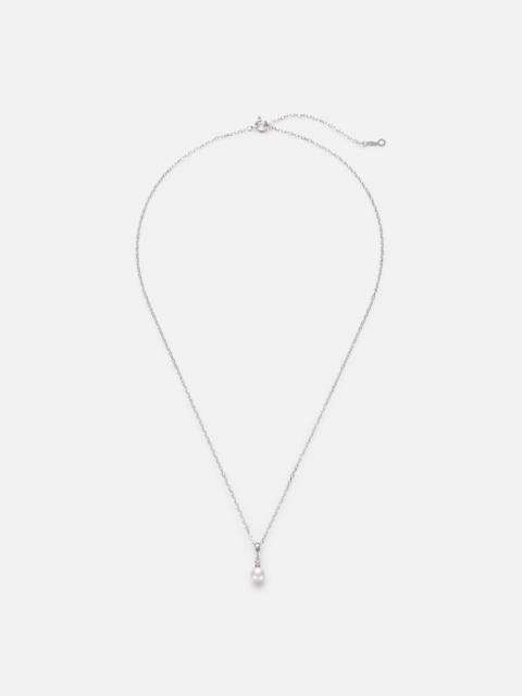 MIKIMOTO 18kt white gold necklace with pearls and diamond