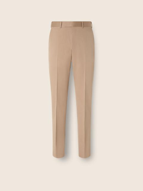 ZEGNA BEIGE CENTOVENTIMILA COTTON AND WOOL PANTS