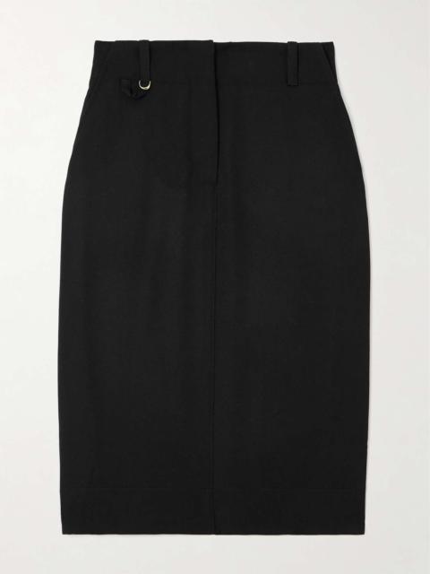 JACQUEMUS Bari belted wool midi skirt