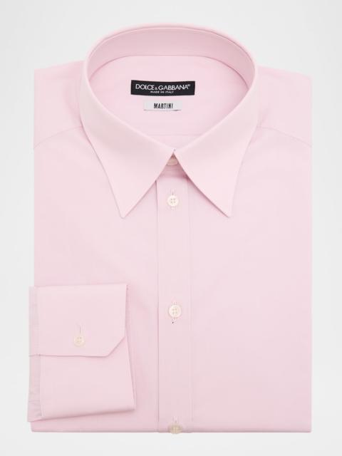 Dolce & Gabbana Men's Cotton Poplin Martini Fit Solid Dress Shirt