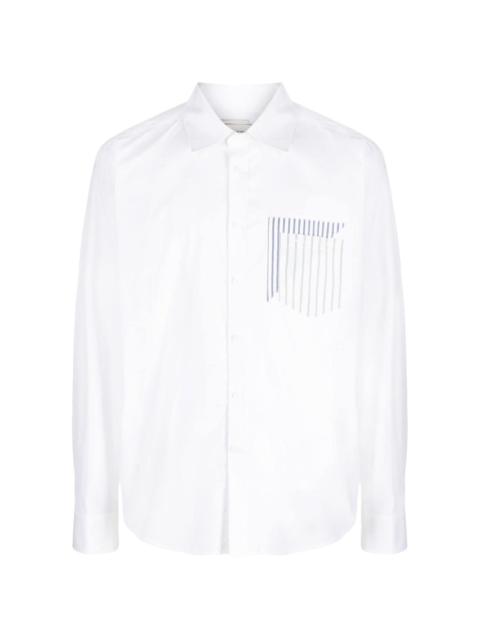 FENG CHEN WANG logo-print cotton-blend shirt