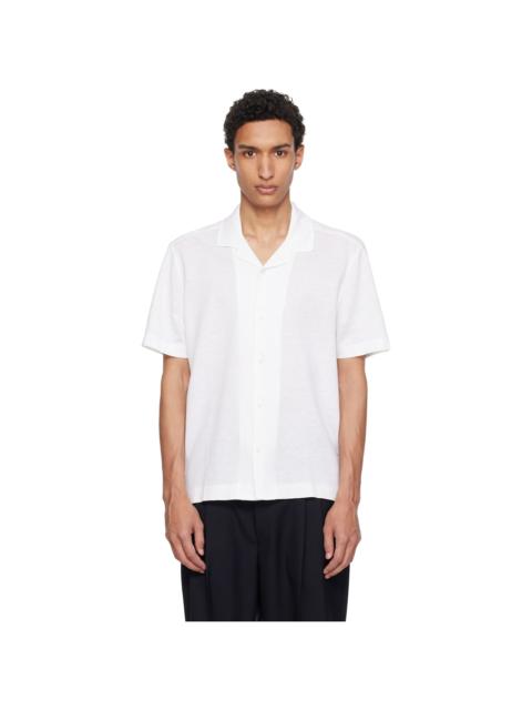 BOSS White Camp Collar Shirt