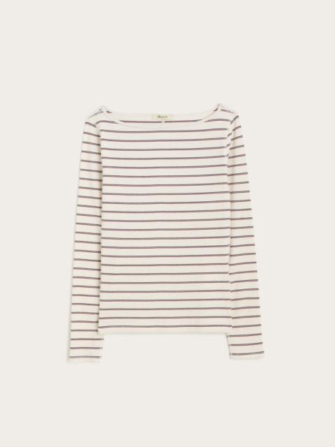 Madewell The Boatneck Layering Tee in Utility Rib