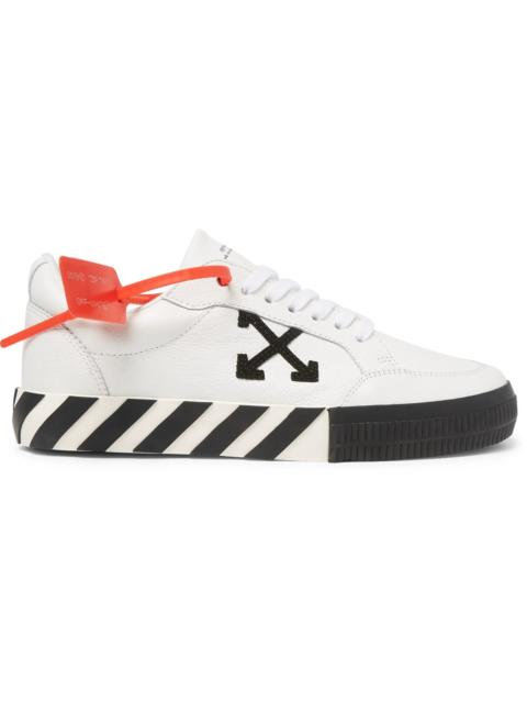 Off-White Logo-Appliquéd Full-Grain Leather Sneakers