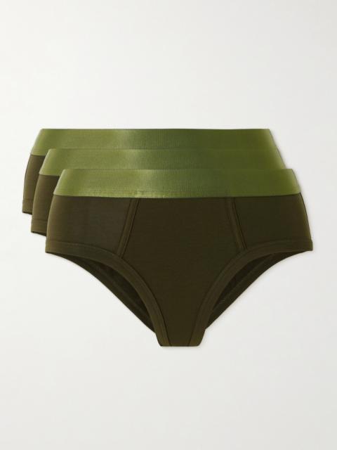 CDLP Set Of Three Stretch-tencel Lyocell Briefs