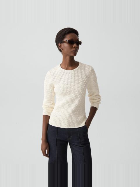 Theory Textured Sweater in Orchard Cotton