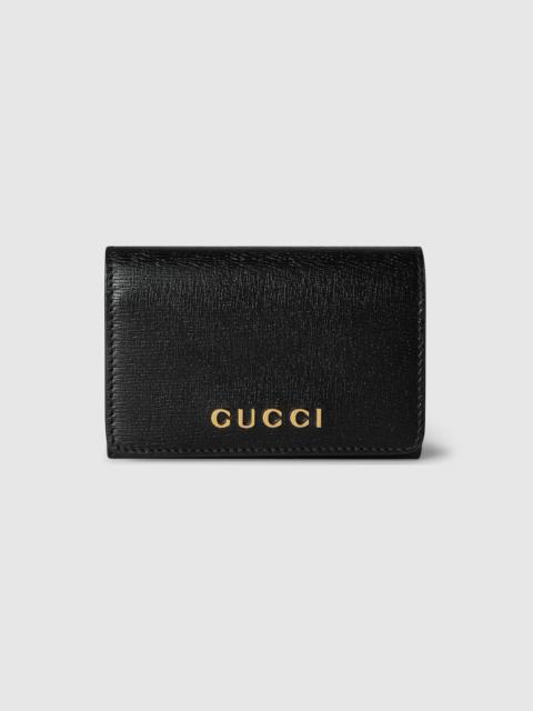 Card case with Gucci script