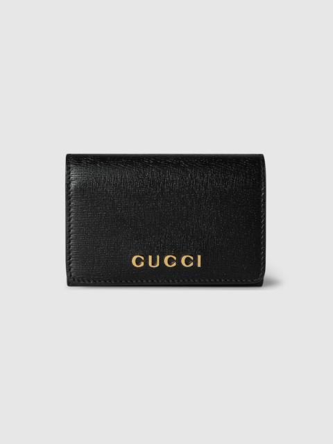 GUCCI Card case with Gucci script