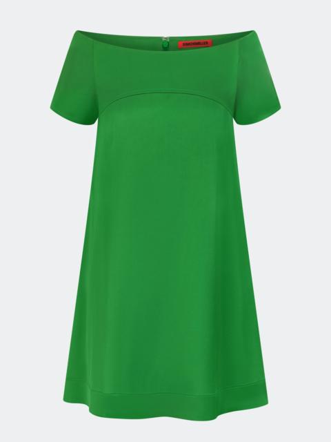 SIMONMILLER Taja Satin Mini Dress In Matcha