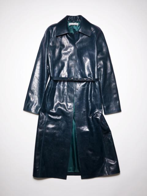 Acne Studios Calf leather coat - Petrol blue