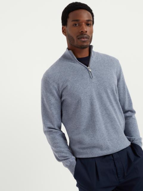 Brunello Cucinelli Cashmere turtleneck sweater with zipper