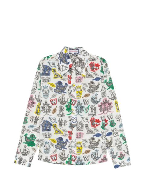 Walter Van Beirendonck all-over graphic print shirt