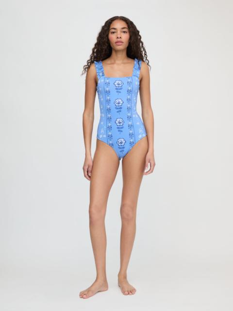 Hill House Home The Teagan One Piece - Blue Arcadia Border