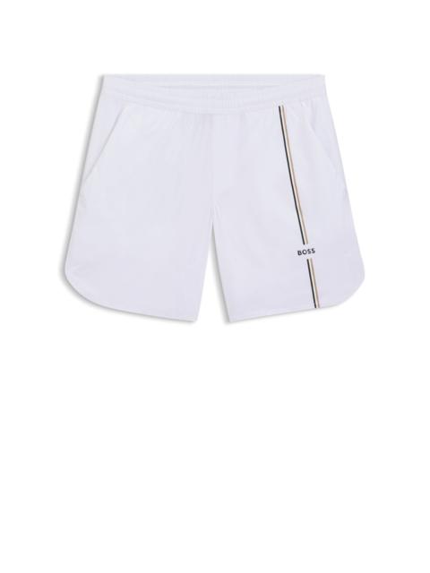 BOSS ACTIVE TENNIS SHORTS IN INNOVATIVE NOVA FABRIC