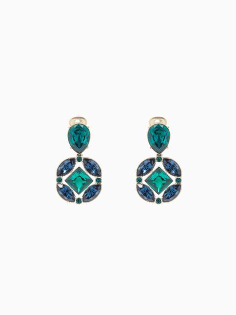 GIORGIO ARMANI PENDANT EARRINGS WITH SWAROVSKI CRYSTALS
