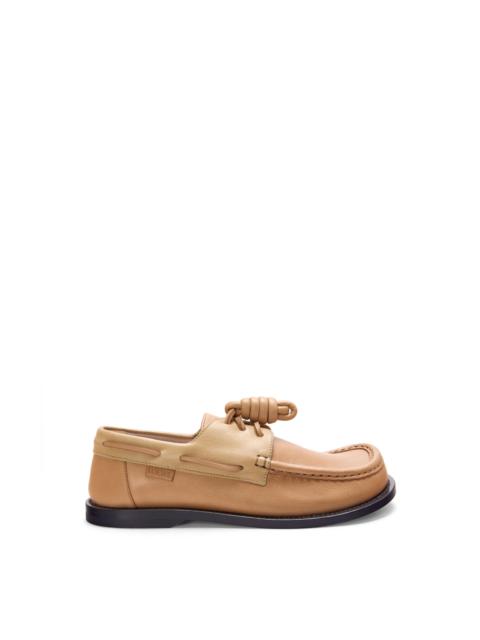 Loewe Campo boat shoe in soft calfskin