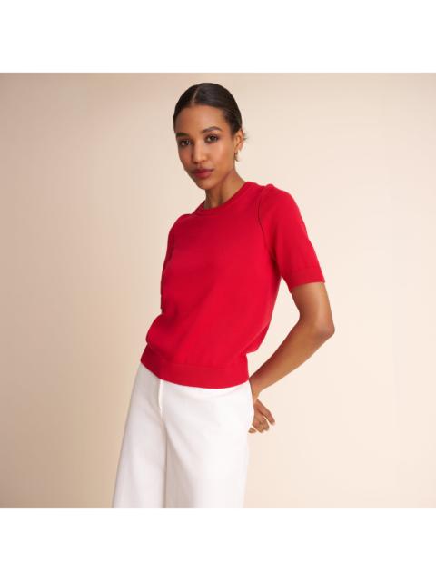 M.M.LaFleur Becca Pointelle Tee - 365 Cotton Silk Knit