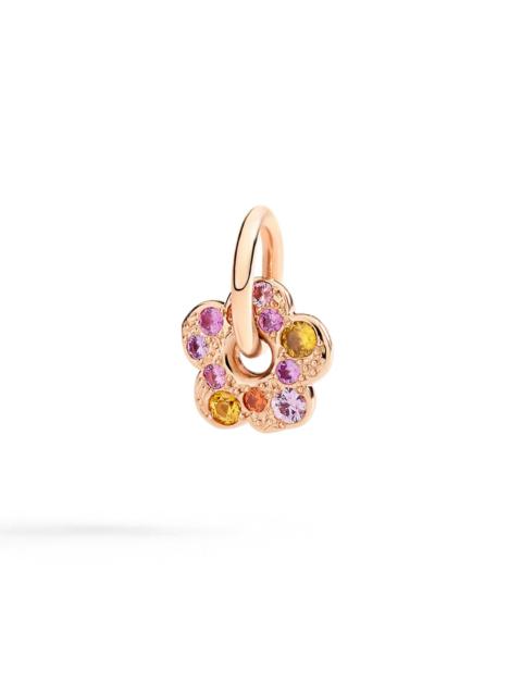 DoDo ROSE GOLD & SAPPHIRE FLOWER CHARM