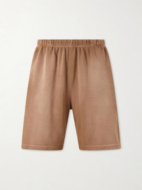 LES TIEN Straight-Leg Cotton-Piqué Drawstring Rider Shorts