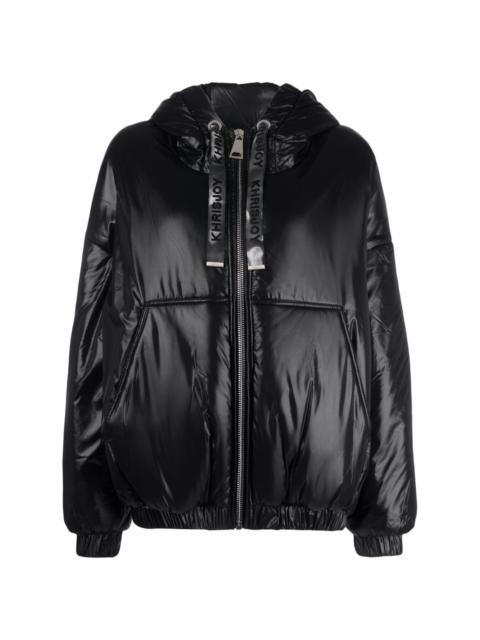 Khrisjoy high-shine hooded jacket