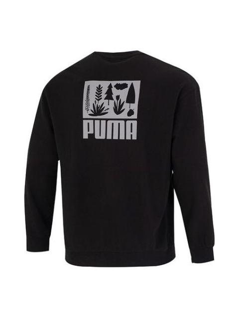 PUMA PUMA Logo Crew Neck Sweatshirt 'Black' 538780-01