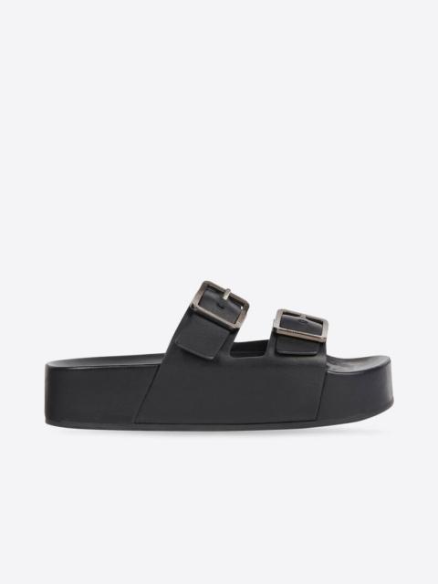 BALENCIAGA Men's Mallorca Platform Sandal in Black/white