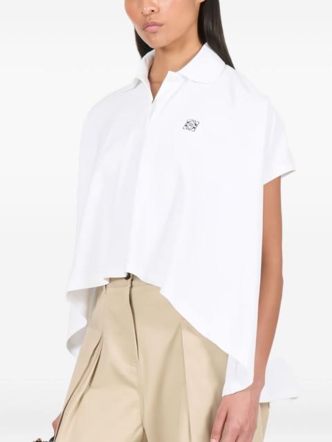 Loewe logo-embroidered asymmetric polo shirt