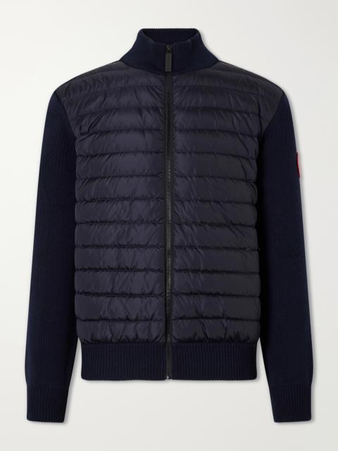Canada Goose HyBridge Slim-Fit Quilted Down Shell and Merino Wool Jacket