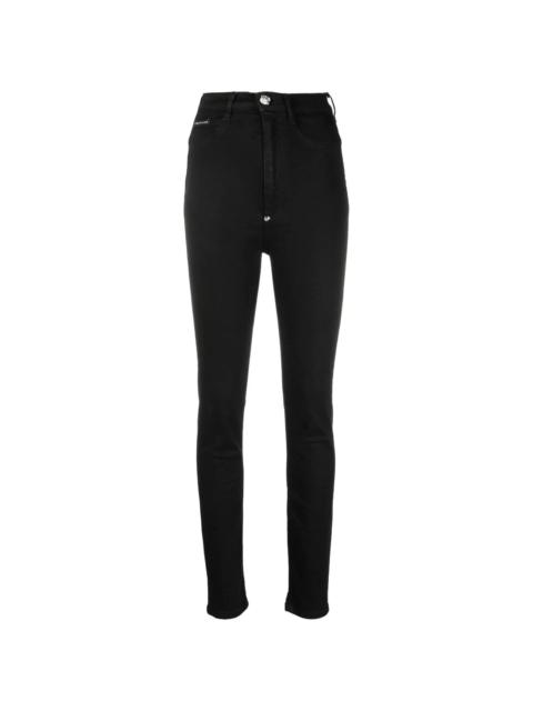 PHILIPP PLEIN high-waisted denim leggings