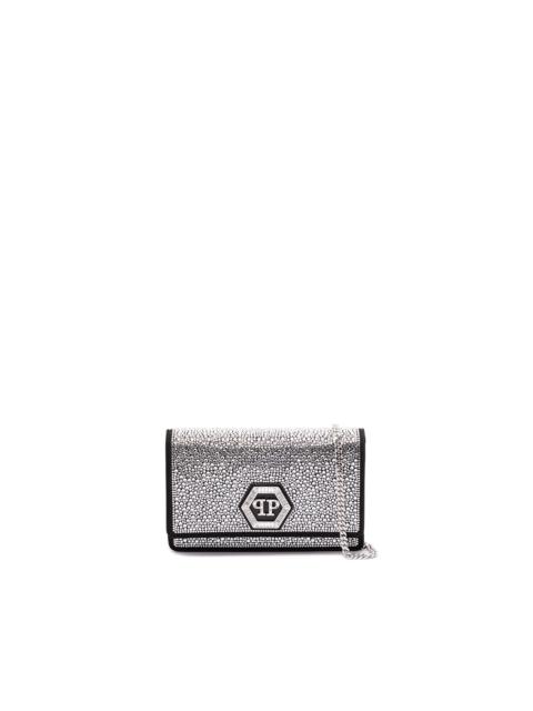 PHILIPP PLEIN Strass `Hexagon` Mini Shoulder Bag