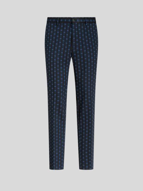Etro TROUSERS WITH TIE PRINT PATTERN