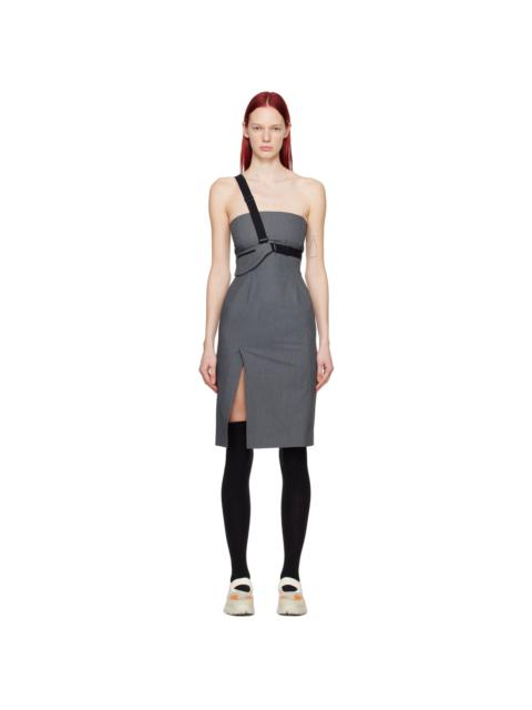 SSENSE Exclusive Gray Cinch Bag Dress