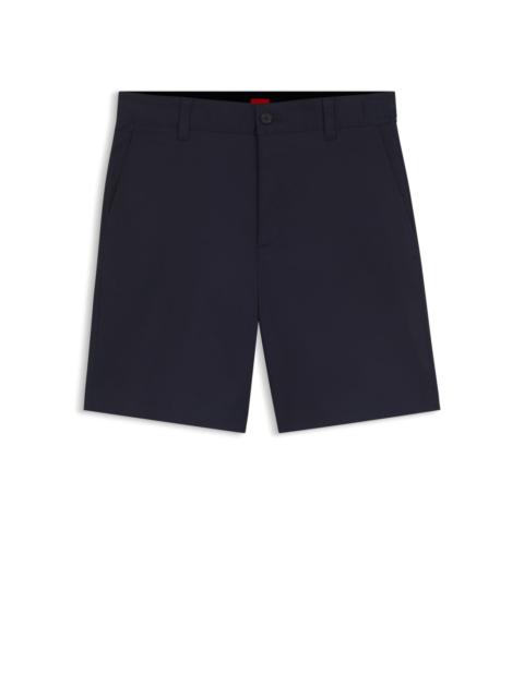 HUGO SLIM-FIT SHORTS IN MERCERIZED STRETCH COTTON