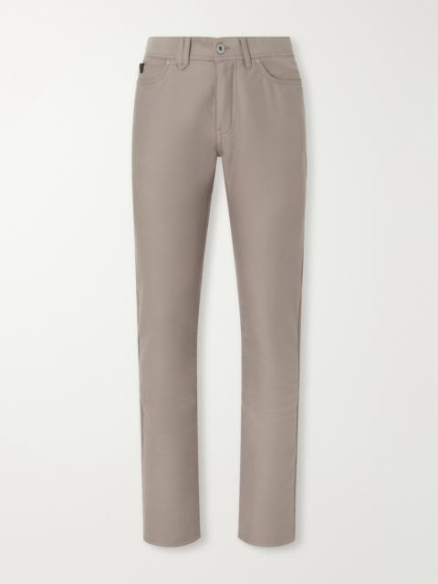 Brioni Straight-Leg Cotton-Moleskin Trousers