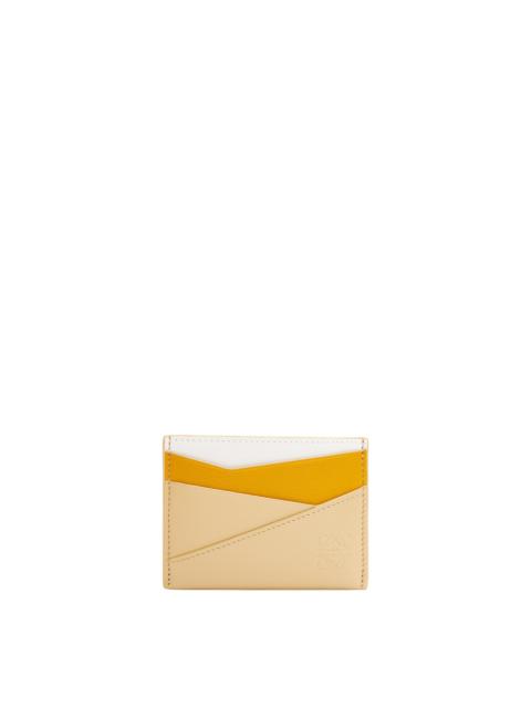 Puzzle plain cardholder in classic calfskin