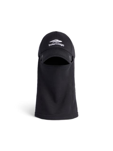 BALENCIAGA Men's Neck Warmer Cap in Black