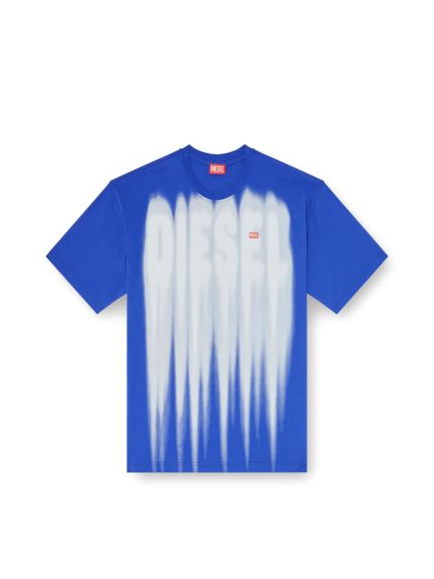 Diesel COTTON T-SHIRT WITH BOLD LOGO PRINT