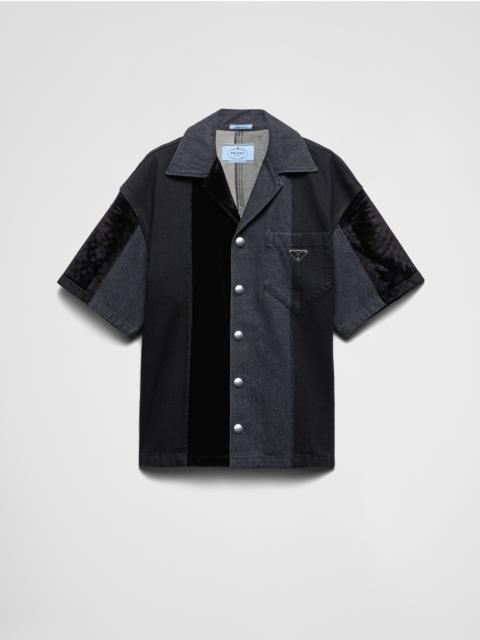 Prada Denim patchwork shirt
