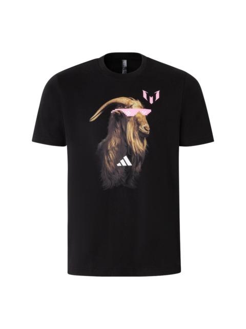adidas X Messi GOAT Graphic SS T-Shirts 'Black' JD7127