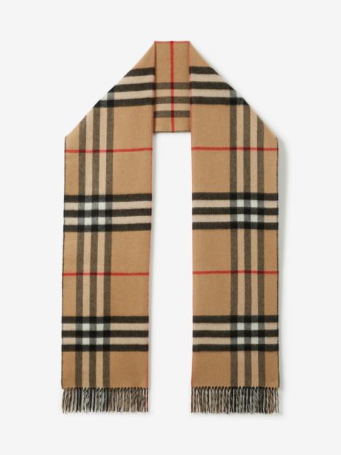 Montage Cashmere Reversible Scarf in Birch Brown