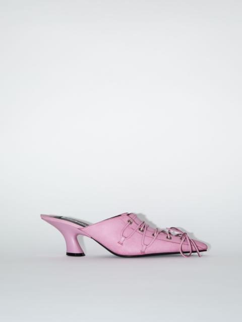 Acne Studios Lace-up heel mules - Pink